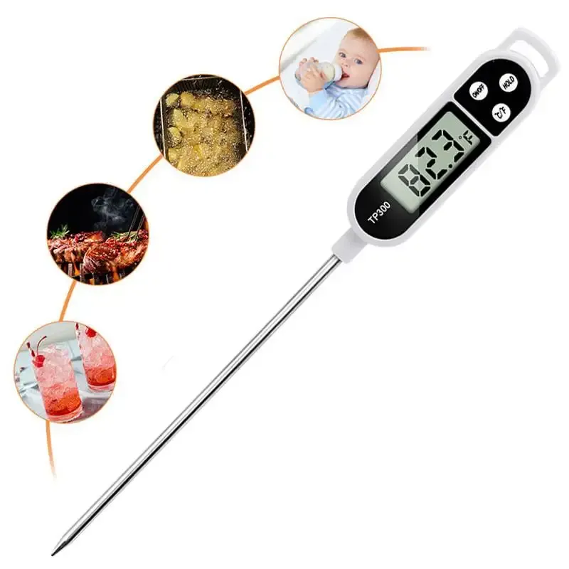1 Stück Edelstahlsonde zum Kochen von Speisen, Grillofen, Wasser, Milch, Öl, flüssiges Fleisch, digitales Küchenthermometer