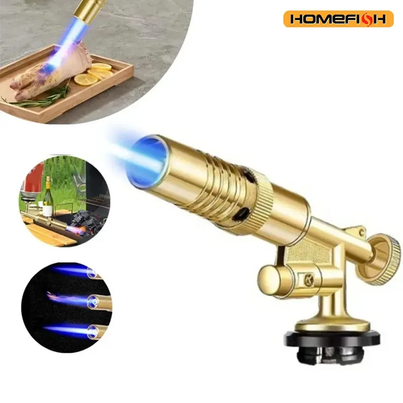 Tragbare Gold-Kupfer-Gas-Schweißbrenner, Hochtemperatur-Flamme zum Grillen, Kochen, Löten