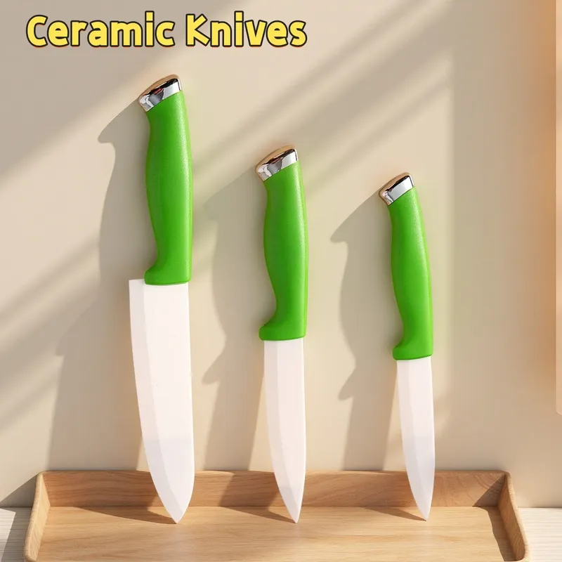 Keramikmesser 4 5 6 Zoll Messer Küchenset Weiße Klinge Chef Utility Schälgemüse Schneiden Keramikmesser Küchenzubehör