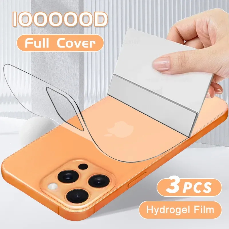 3 Stücke Zurück Hydrogel Film Für Apple iPhone 17 16 Pro Max Air Volle Abdeckung Bildschirm Schutz Klare Film HD Aufkleber Telefon Zubehör