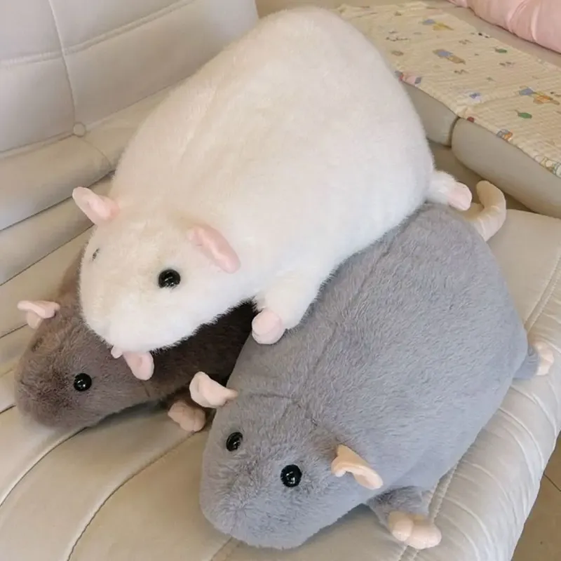 35/50 cm Nette Maus Puppe Mädchen Blume Zweig Ratte Puppe Weiche Stofftier Figur Kreative Kinder Geschenk Geburtstag