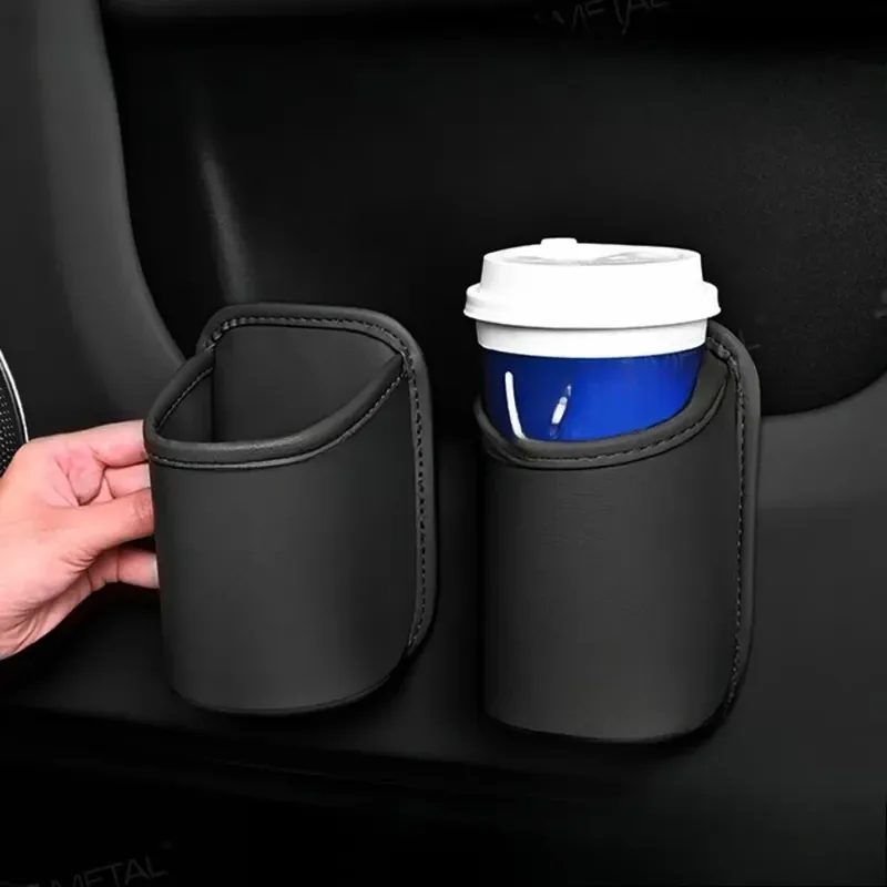 Getränkehalter für Autotür, Leder, für Automobil-Getränkehalter, Aufbewahrungsbehälter für Auto-Rücksitz, Getränkehalter, Organizer für Auto-Innenzubehör