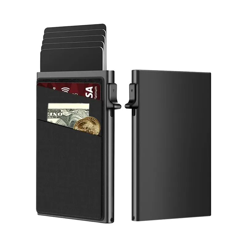 Anti-Diebstahl-Kartenschutz, Kartenhalter, minimalistische Smart Wallet, RFID-Schutz, Aluminium, Metallbox, Kartenetui, Porte Carte