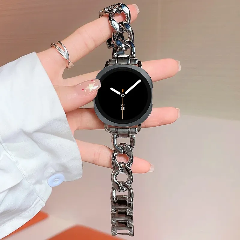 Kette Mode Metall Band Für Samsung Galaxy Uhr 8 8Classic Ultra 2 1 Armband Armband Galaxy 8 40MM 44mm 46mm 47MM Armband