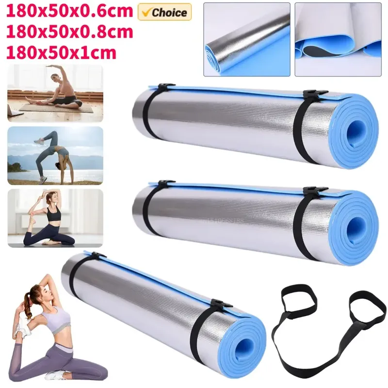 6/8/10 mm Yogamatte, rutschfest, für Sport, Fitness, EVA, Komfortschaum, dicke Yogamatte für Übungen, Yoga und Pilates, Gymnastikmatte