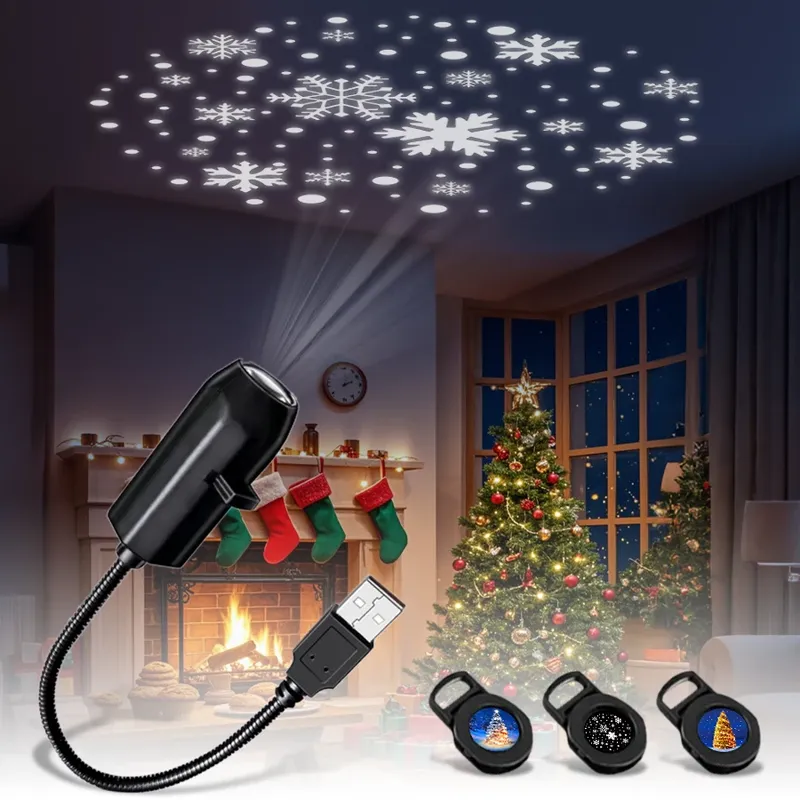USB Direct-Connect Planetenprojektorlampe/Projektorblatt – Halloween- und Weihnachtsatmosphärenlicht – kreatives LED-Nachtlicht
