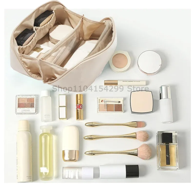 Make-up-Organizer für Damen, Kulturbeutel, Make-up-Koffer, Aufbewahrungstasche, luxuriöse Damenbox, Kosmetiktasche, Organizer-Tasche für Reisen, Reißverschluss
