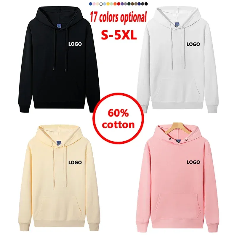 Angepasst 60% Baumwolle Hoodie Männer Mode Langarm Sweatshirts Frauen Persönlichkeit Gedruckt Streetwear Hoody Pullover Sudaderas
