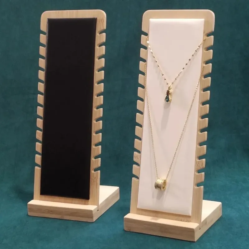 1 Stück Halsketten-Präsentationsständer aus Kiefernholz, abnehmbares Schmuck-Aufbewahrungsbrett, Schmuckstand-Aufbewahrungsregal mit großer Kapazität