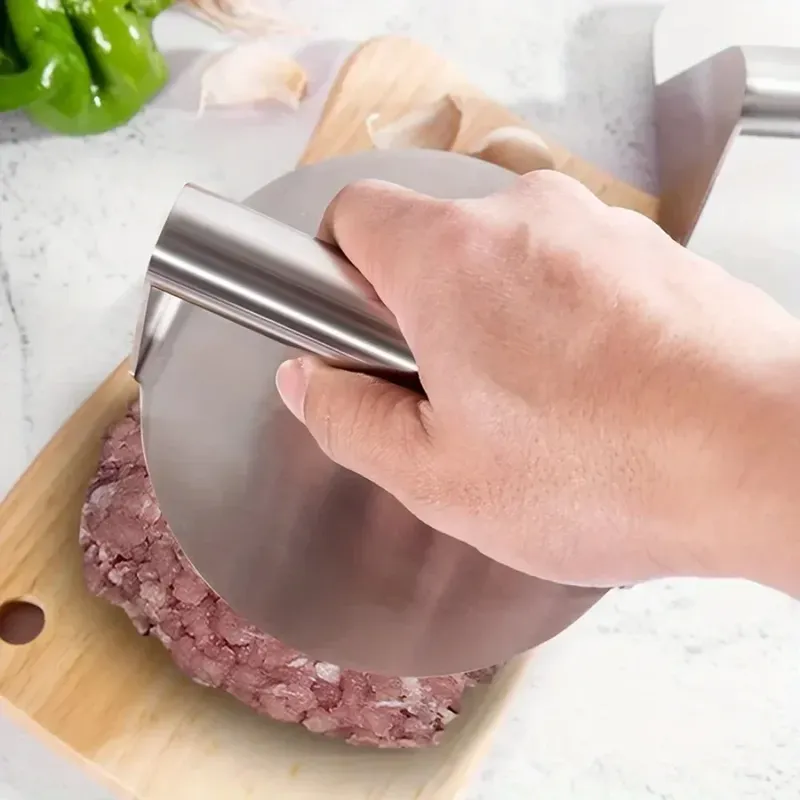 Neue Smash Burgerpresse aus Edelstahl |   Robuste Patty Maker- und Smasher-Form zum Grillen und Grillen in der Küche (Antihaftbeschichtung)
