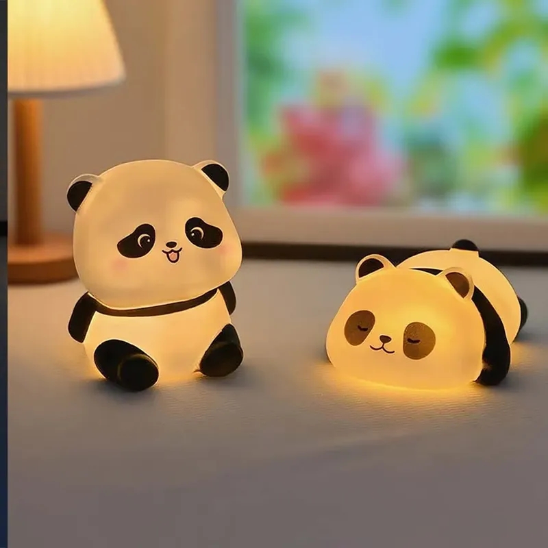 Neue Panda LED Nachtlicht Wohnzimmer Niedlichen Panda Kunststoff Lampe Nachttisch Dekor Kreative Kinder Nachtlicht Geburtstag Geschenk Dekoration
