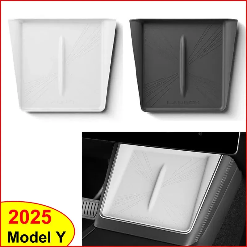 Für Tesla Modell Y LAUNCH 2025 Juniper Wireless Charge Pad Plaid Center Konsole Ladestation Matte Silikon Protector Anti-skid