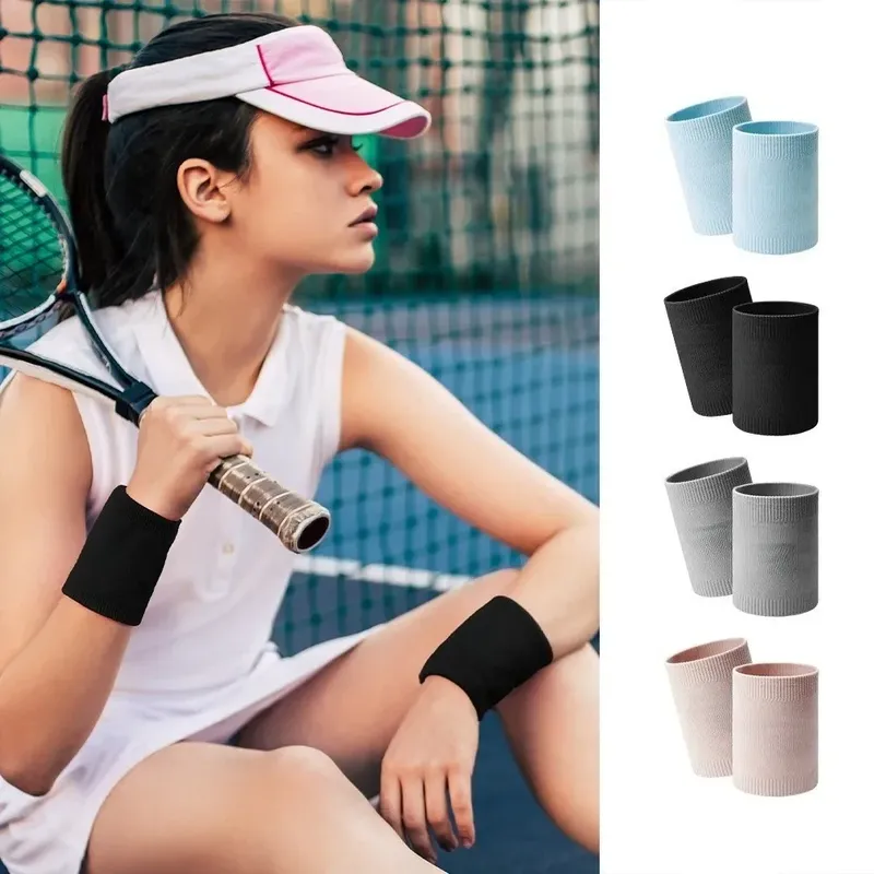 1/2 Satz Sport-Armbänder – atmungsaktive und schweißabsorbierende Armbänder – für Männer und Frauen – leichte Fitness-Armbänder
