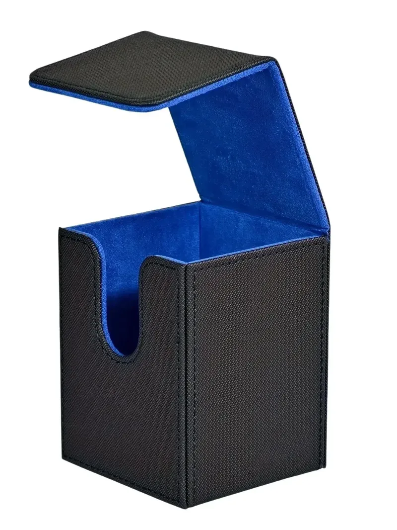 Kartendeckbox, Kartendeckhülle für mehr als 100 Karten mit Schutzhüllen, PU-Leder-Kartenaufbewahrungsbox für TCG-Sammelkarten.