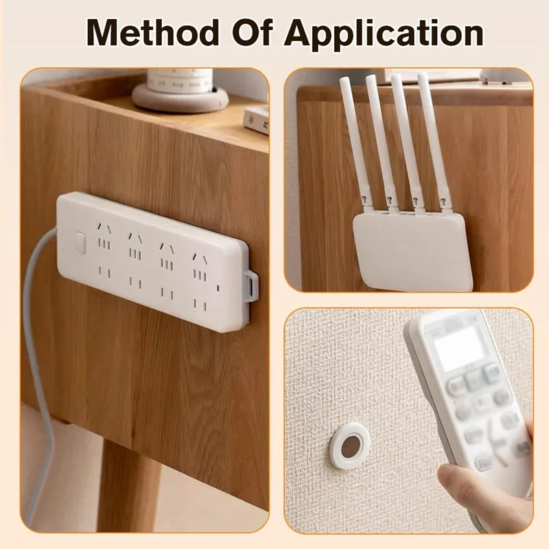 Magnetischer Wandhalterungshaken für Fernbedienung, kein Bohren, selbstklebender Kabel-Organizer für Router, Aufbewahrungswerkzeug, 2 Stück