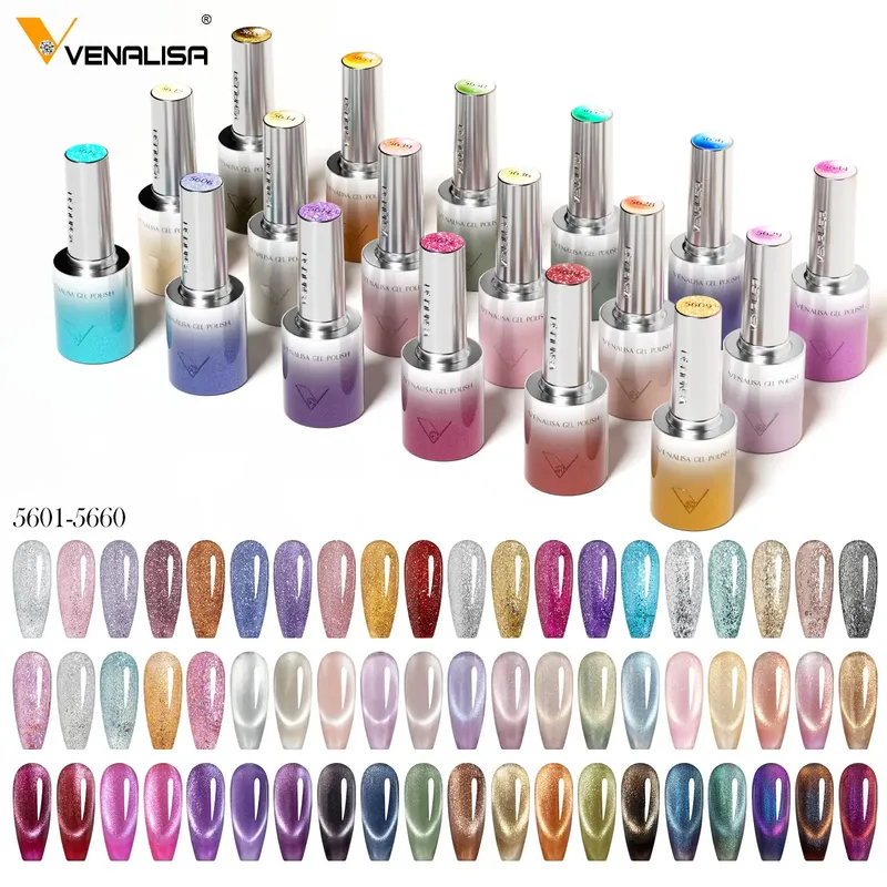 VENALISA 10 ml Cat Eye Gel Nagellack Ultra Sparkle Glitter Gel HEMA FREE TPO FREE Semi Permanent UV LED Soak Off Nagelmaniküre
