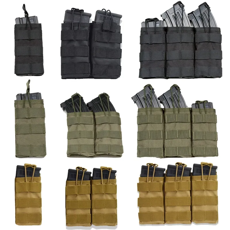 Taktische Molle Single & Double & Triple Magazintaschen Airsoft AK 7,62 5,56mm M4 Gewehr Mag Tasche Taktische ausrüstung Jagd Zubehör