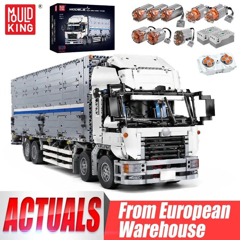 MOULD KING 13139 Technisches Autospielzeug Das MOC-1389 APP&RC Motorisiertes Flügelkörper-LKW-Set Bausteine Ziegel Kinder Weihnachtsgeschenk