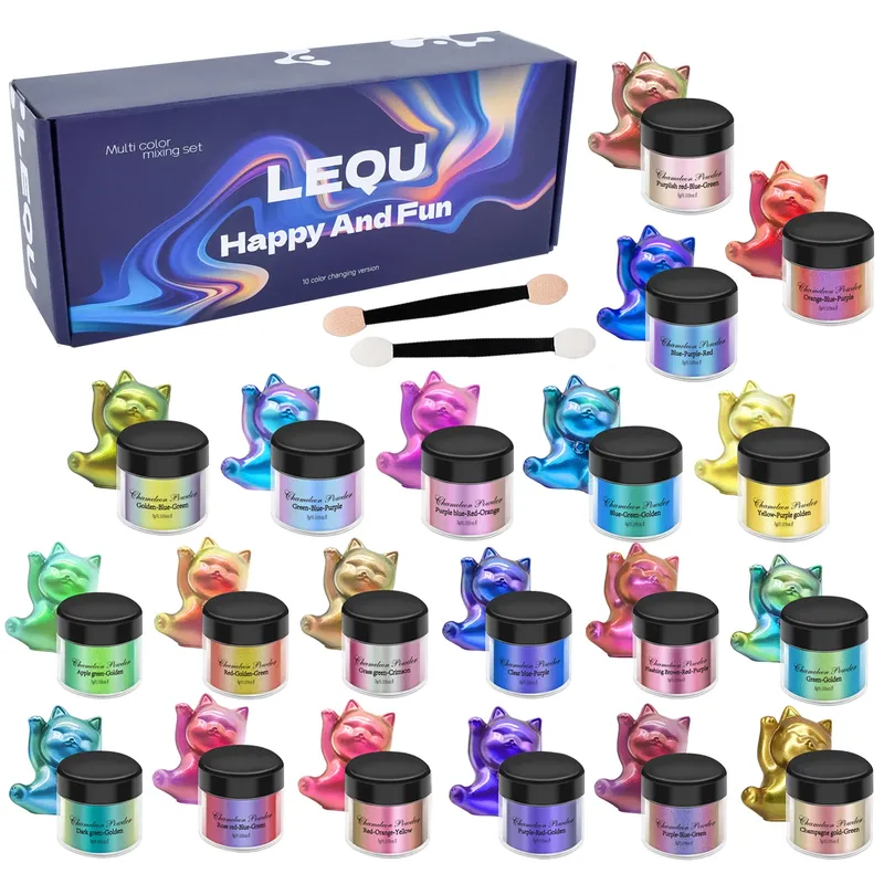 1 Set Chamäleon Pulver Nagel Chrom Pigment DIY Epoxidharz Form Farbstoff Nail art Glitter Staub Maniküre DIY Glimmer Pulver Pigmente
