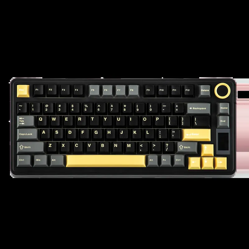 EPOMAKER X AULA EA75 MAX 75 % ANSI US-Layout, Hot-Swap-Dichtung, kabelgebunden/BT/2,4 GHz, kabellose mechanische Tastatur mit Bildschirm und Knopf
