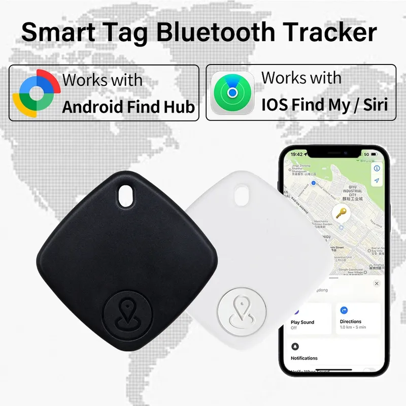 IOS Android Smart Tag GPS Tracker Global Locator Bluetooth Anti-Verlust-Gerät für iPhone Find My Google Gepäck Haustier-Autoschlüsselfinder