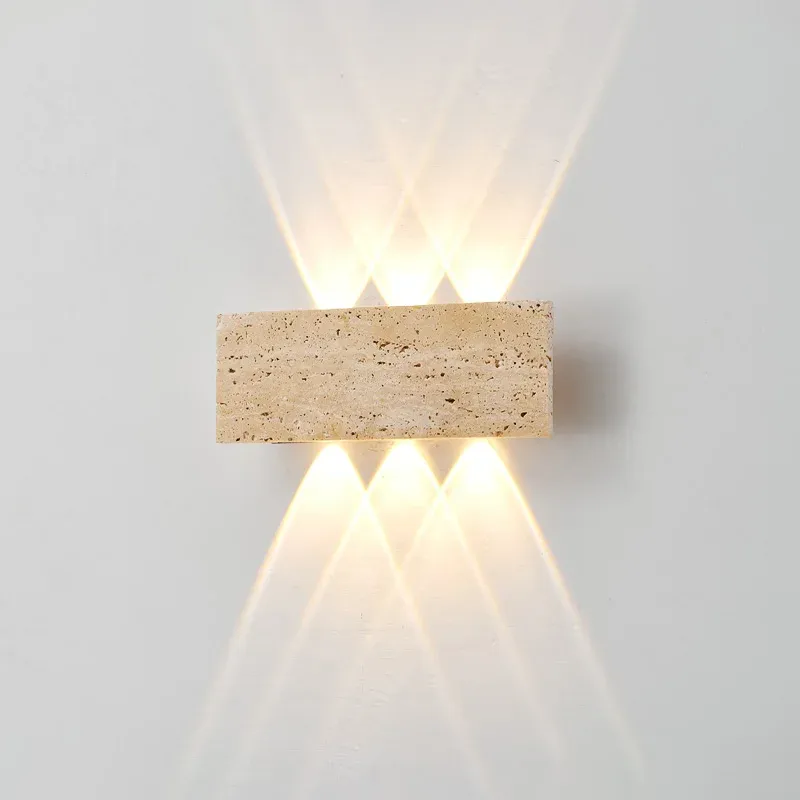 Wabi-sabi LED Wandleuchte Gartenleuchte Stein IP65 Outdoor Wasserdicht Nachttisch Retro Wandlampen Beleuchtungskörper Heimdekoration Innen