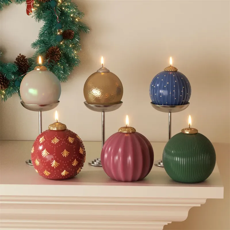 Nicole Weihnachtskugel Kerze Silikonform DIY Duftkerze Herstellung Form Weihnachtsgeschenke Werkzeuge Heimdekoration