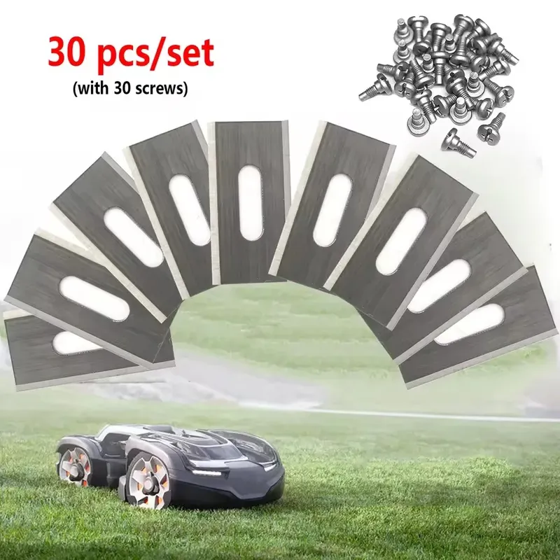 30 Ersatzklingen, anwendbar auf HUSQVARNA Automower 310, 420, 315X, 430X, 305, geeignet für Power-Handbuch, Rasenmäher
