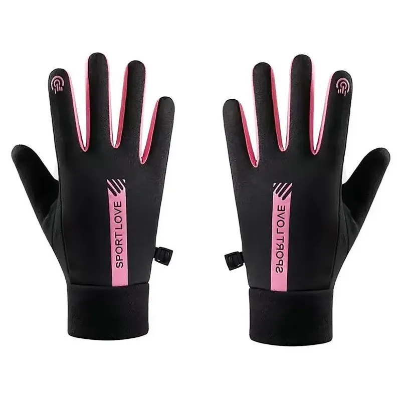 Thermo-Fleece-Winterhandschuhe, verdickte winddichte Skihandschuhe, Winter, warm, kältebeständig, Touchscreen-Handschuhe und Fäustlinge
