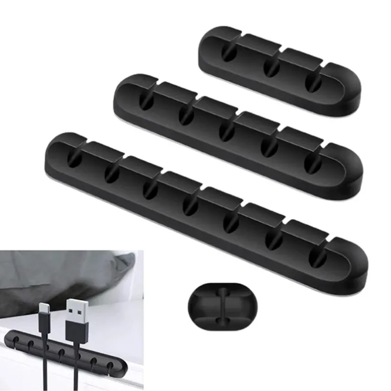 Kabel Organizer Silikon USB Ladekabel Wickler Maus Linie Kabel Halter Büro Schreibtisch Arrangieren Flexible Kabel Management Clip