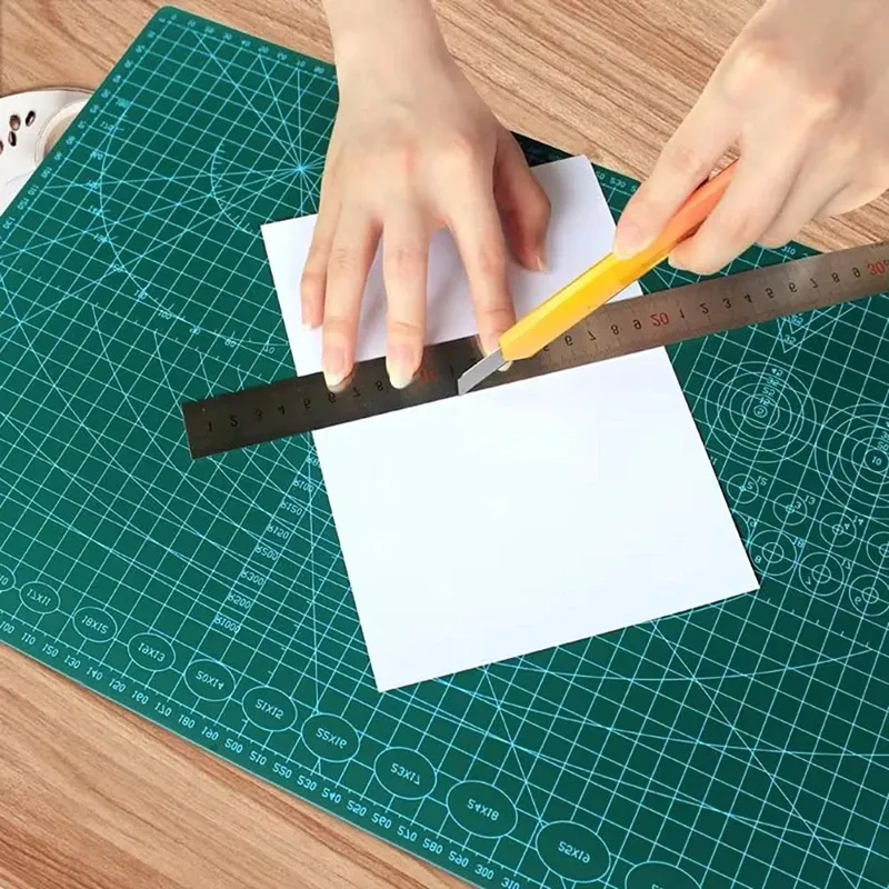 A3 PVC-Schneidematte, einseitig, Patchwork-Schnittunterlage für Werkbank, Patchwork, Nähen, manuelles DIY-Messer, Gravur, Leder-Schneidebrett
