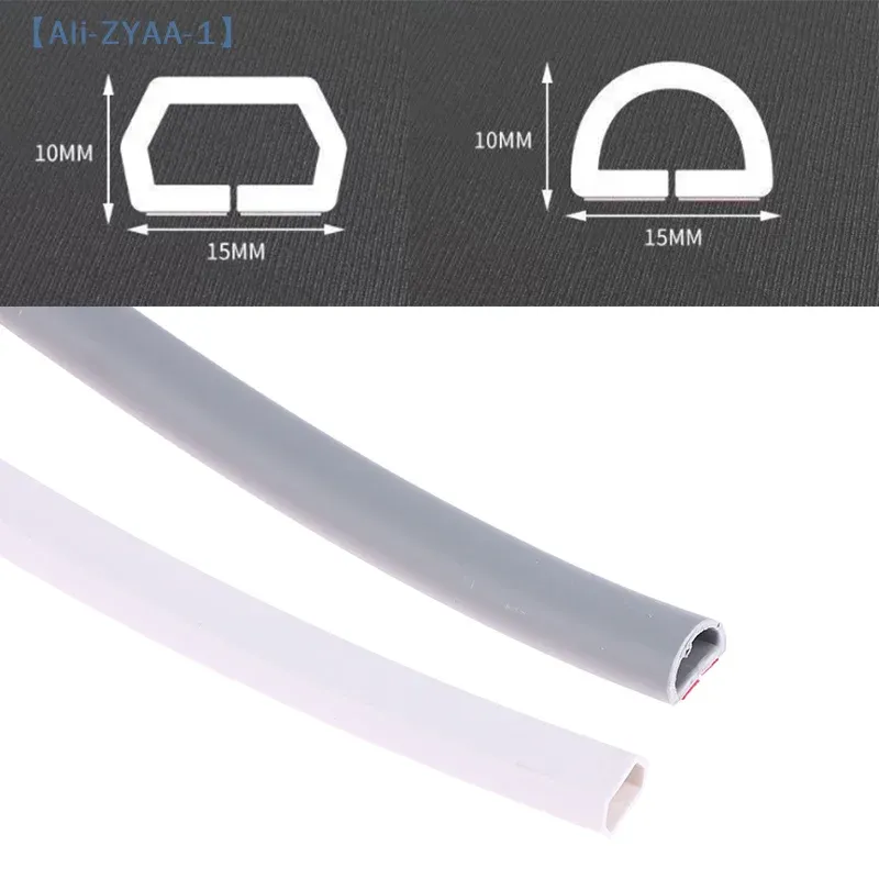 【ZYAA-1】3/5 Meter PVC-Bodenschnurabdeckungshülsen, flexibler Kabelschutz für elektrische Leitungen, selbstklebende Kabelhälter