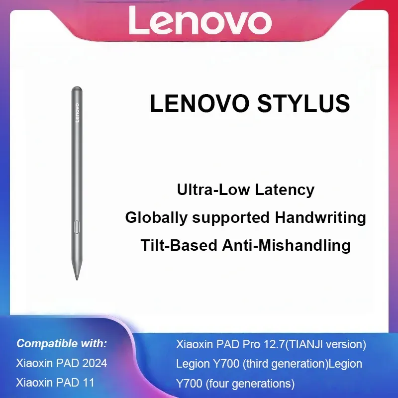 Lenovo Stylus 2025, Modell mit extrem geringer Latenz für jedes Bildschirmschreiben, Smart Tilt, Anti-Touch-Design, Notizzeichnung, Lenovo Pencil