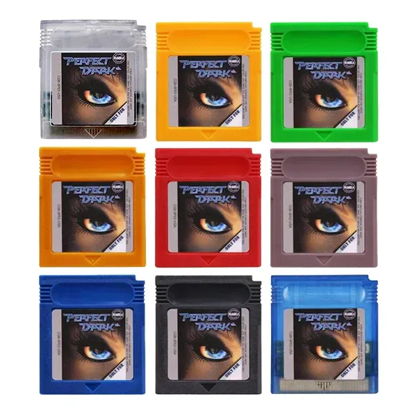 Wiederbeschreibbare USA-Version GBC-Spielkassette, perfekte dunkle 9-Farben-Gehäuse mit Akku, Videospielkonsolenkarte