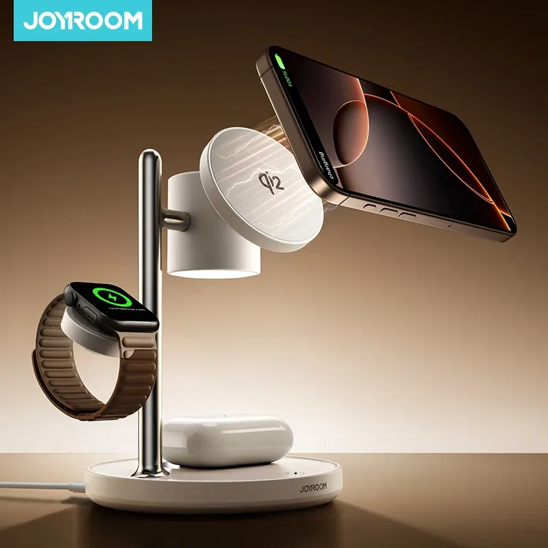 Joyroom Qi2 Magnetische Ladestation für Apple Schnelles kabelloses Ladegerät für iPhone 16 15 14 Pro Max für iWatch für AirPods JR-W23