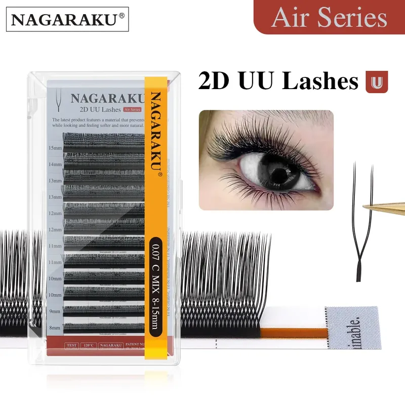 NAGARAKU U-Form YY 2D UU Soft Light Natural Wimpernverlängerung Parallel Makeup Supplies
