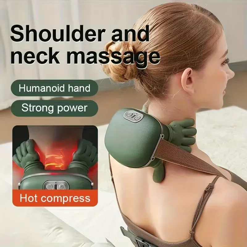 1 Stück Schulter- und Nacken-N7-Massagegerät, Akupressur-Rücken- und Nackenmassagegerät, Knetmassagekissen, elektrisches Massagegerät, Unisex-Geschenk