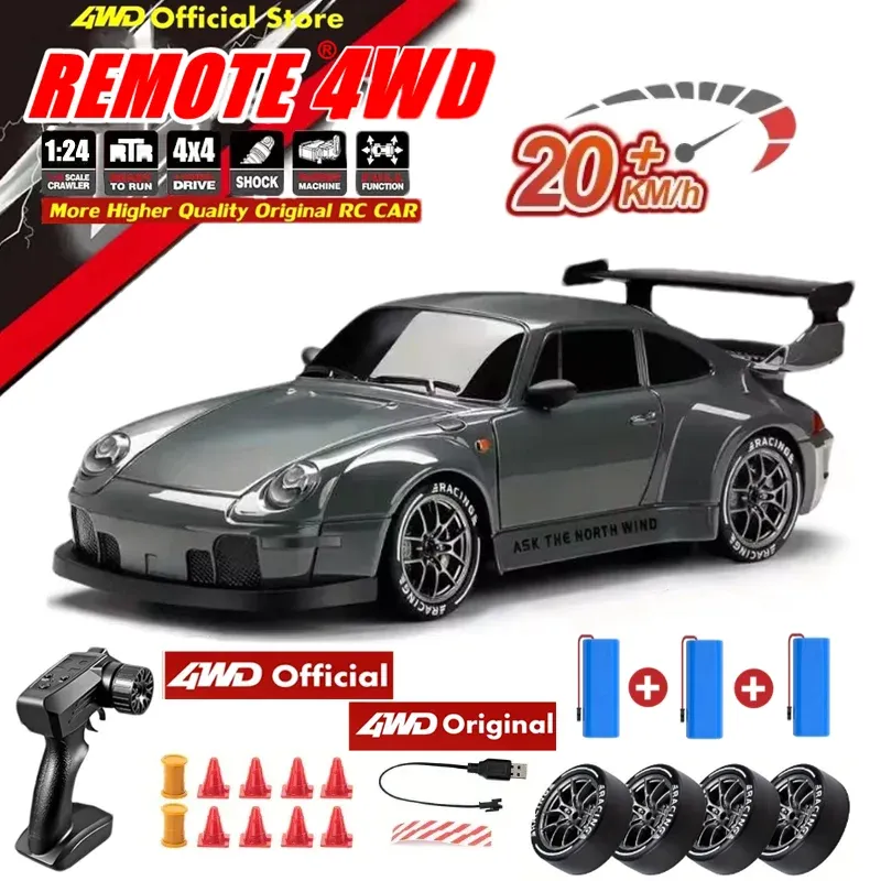 Neue 4WD Fernbedienung Drift Auto Volle Größe 1:24 Mini Fernbedienung Racing Auto Modell 2,4G Radio High Speed RC Auto Junge Spielzeug Geschenk