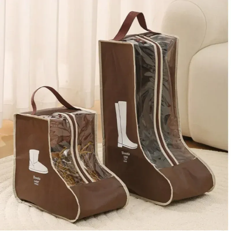 Wasserdichte Schuh-Aufbewahrungstasche, tragbar, staubdicht, für High Heels, kurze Stiefel, lange Schuhe, Reißverschlusstasche, feuchtigkeitsbeständig, Heim-Organisierungswerkzeug