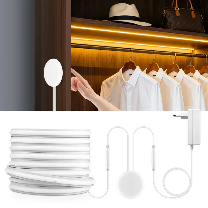 24 V solide COB Neon LED Schrank Streifen Licht reine Silikon Gel Rohr mit dimmbarem Touch & Hand Sweep Sensor 25 mm Board durchdringbar