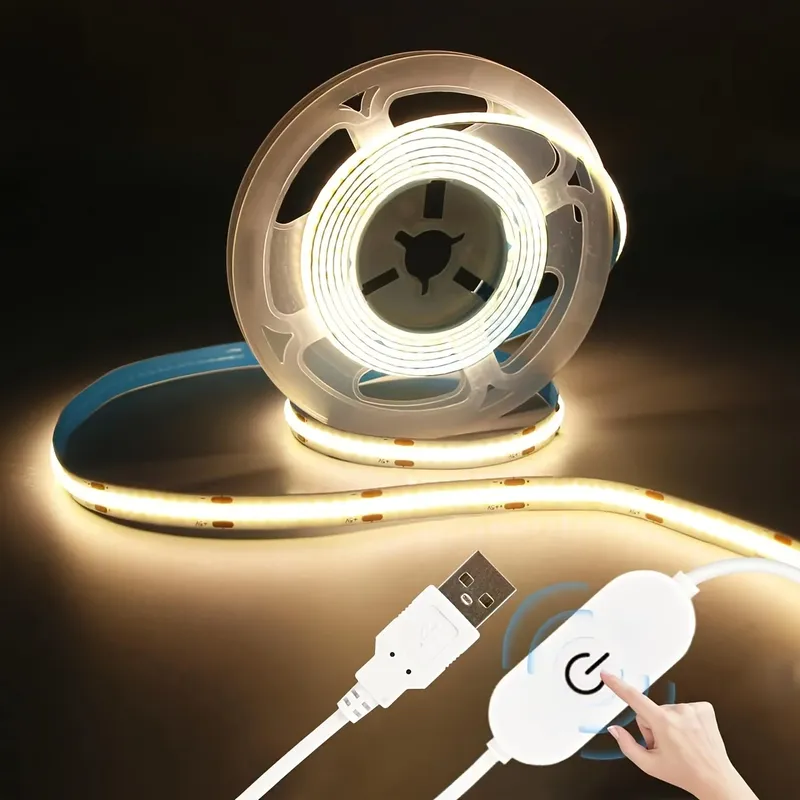 COB LED Streifen Lichter Touch Sensor Dimmbar 5V USB RA90 Weihnachten DIY TV Spiegel Hintergrundbeleuchtung Flexible Band Band zimmer Dekoration