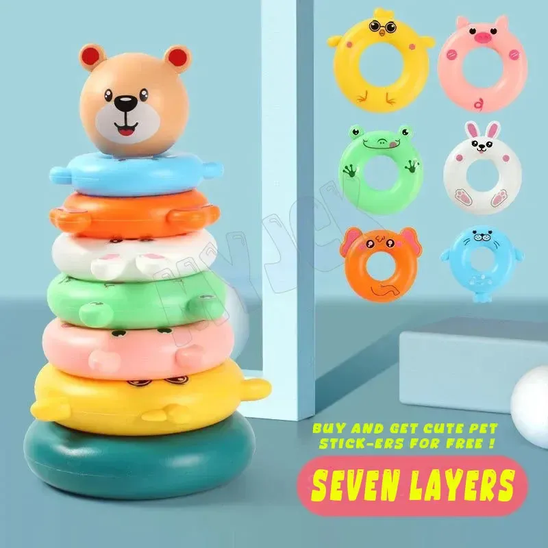 Neue Baby Spielzeug 0-12 Monate Puzzle Pyramide Turm Tasse Stapeln Spielzeug Montessori Pädagogisches Strand Kinder Pool Badewanne spielzeug Kinder Geschenk