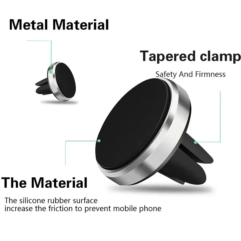Magnetische Handyhalterung für Lüftungsschlitze im Auto, universelle Auto-Handyhalterung, Smartphone-Ständer, Magnethalterung für iPhone, Samsung