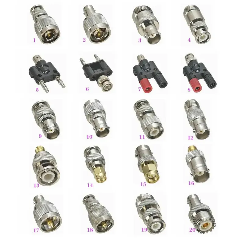 1Pcs BNC zu N/Bananen/TNC/SMA/UHF PL259 SO239 Stecker & Buchse RF koaxial Adapter Stecker Test Konverter