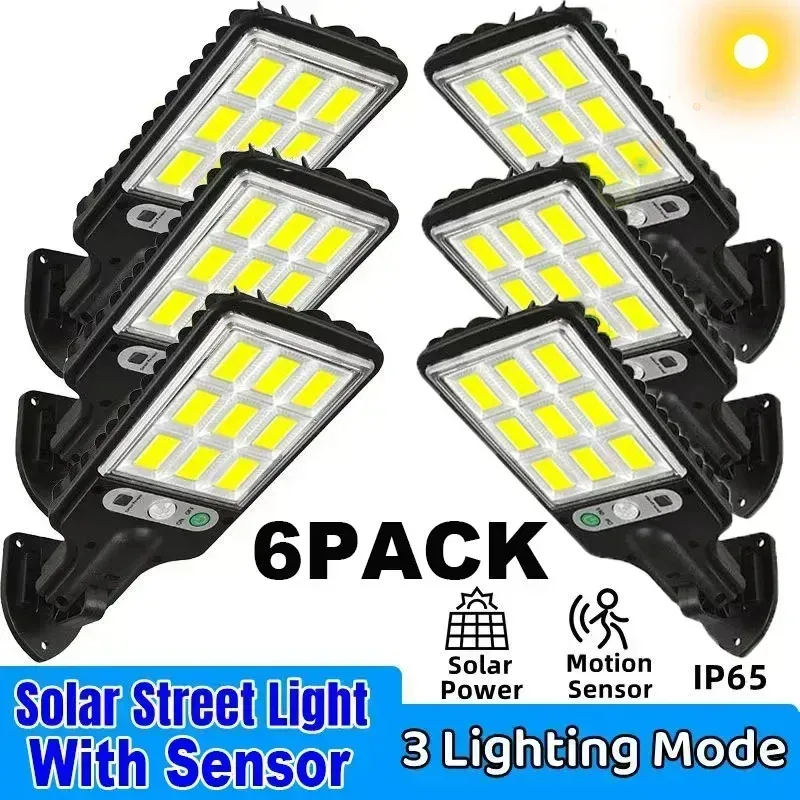 1 ~ 6PCS Solar Wand Lampe Motion Sensor 3 Arbeits Modi Outdoor Garten Hof Sicherheit Wasserdichte Dekoration Straße Lichter