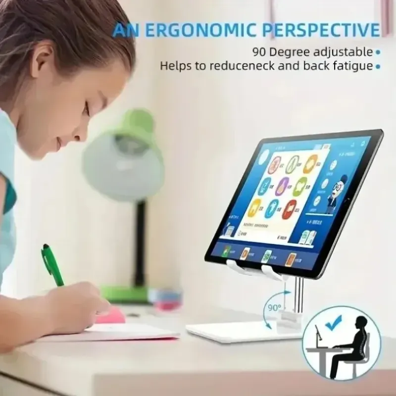 1 Stück Verstellbarer Faltbarer Telefonständer Tablet-Halter Tischständer für iPhone Samsung iPad Alle Handys Tablets Schreibtisch Büro Zuhause