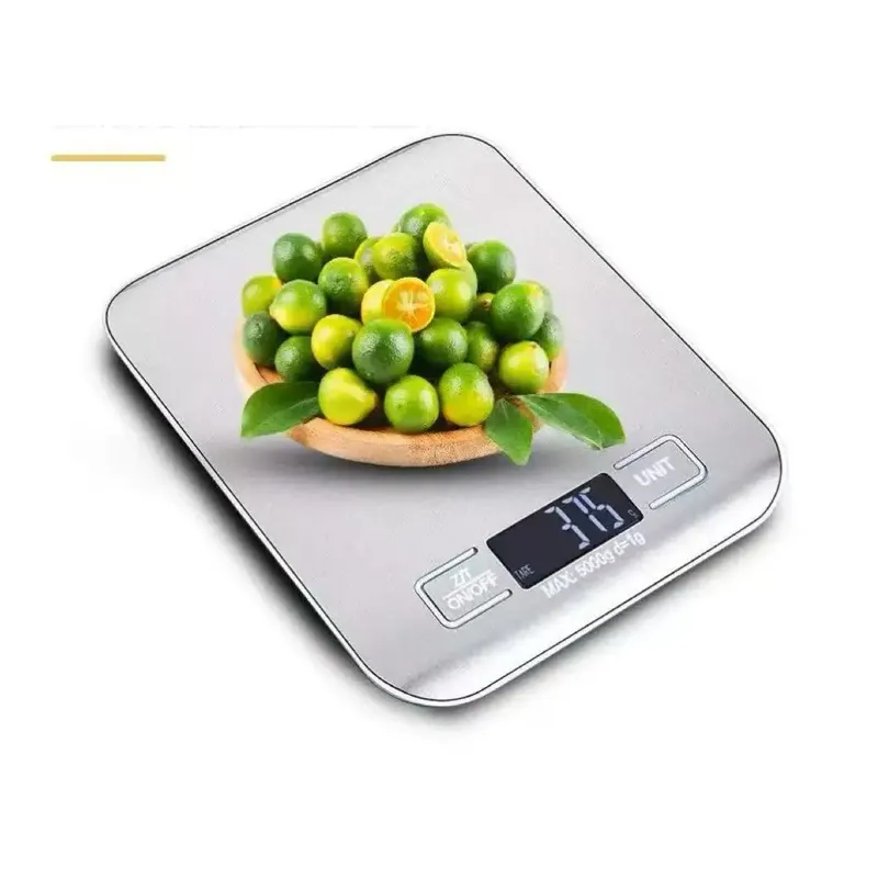 Küchenwaage mit LCD-Display, Edelstahl, elektronische Waage für Zuhause, Schmuck, Lebensmittel, Snacks, Wiegen, Backwerkzeuge