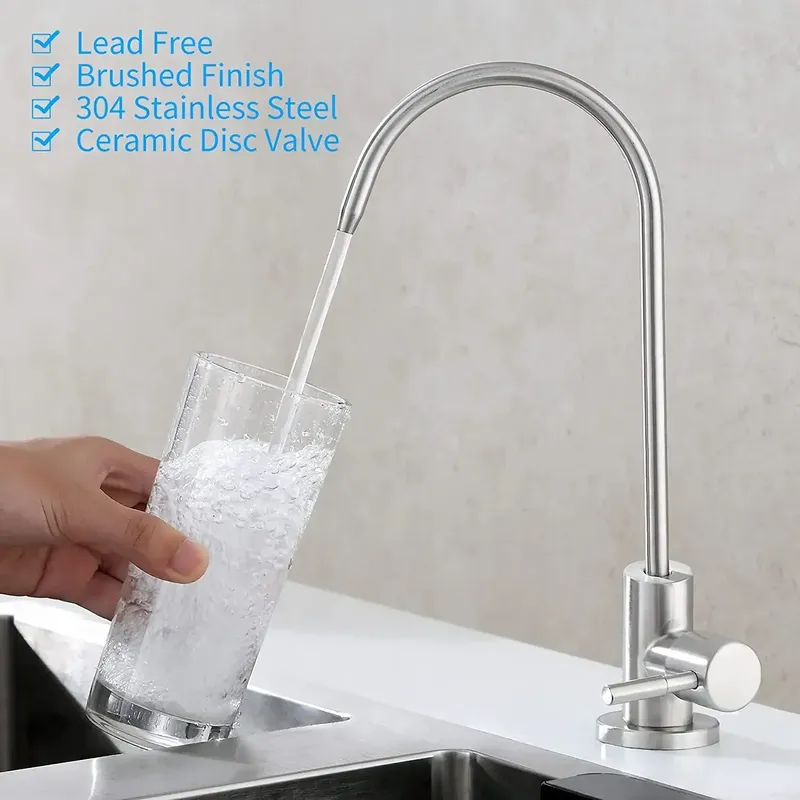 Wasserfilter-Wasserhahn, bleifreier Luftreiniger, gefilterter Wasserhahn, passend für Umkehrosmose-Einheiten oder Wasserfiltrationssystem, Küchen-RO-Wasserhahn