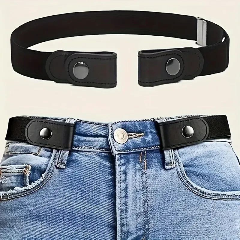 1 Stück schnallenfreier Gürtel für Jeanshosen, Kleider, Stretch-elastischer Taillengürtel ohne Schnalle für Damen/Herren, keine Ausbuchtung, kein Ärger