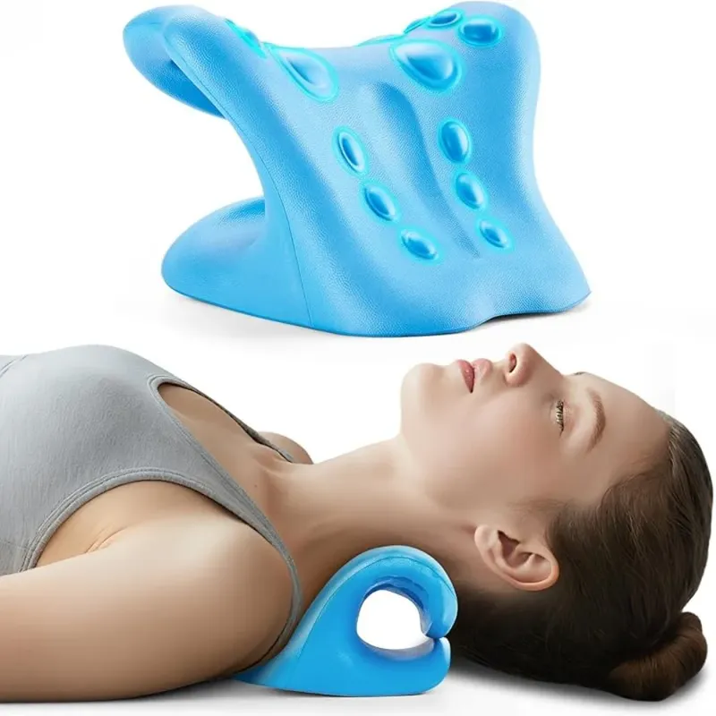 Nackendehner und zervikales Traktionsgerät, zervikale Nacken- und Schulterdehner, Massagekissen, Traktionsgerät, Muskelentspannung